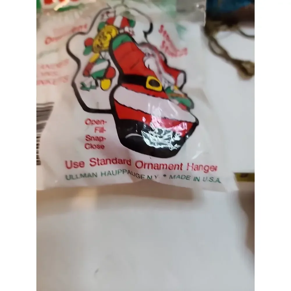 VTG Stuff N Trim Fillable Christmas Ornaments Made In USA Hard Plastic Lot Of 3